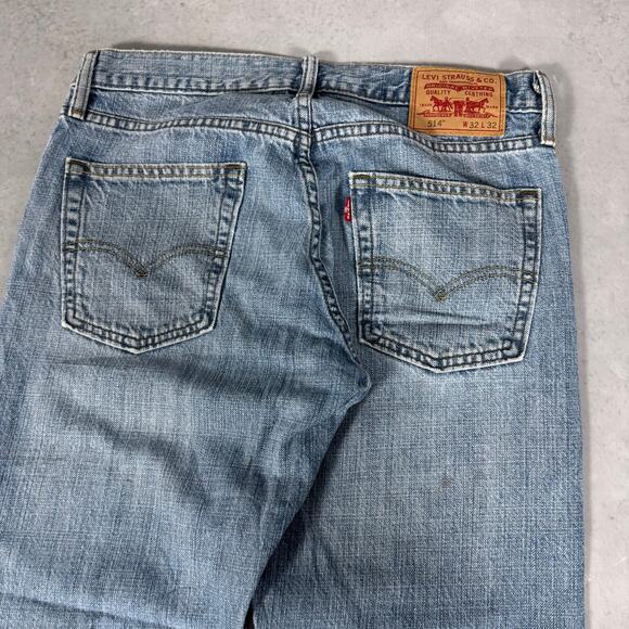 Levi’s 514 Slim Straight Light Wash Denim Natural Fade Raw Hem - Size: 32x32 - Picture 8 of 9